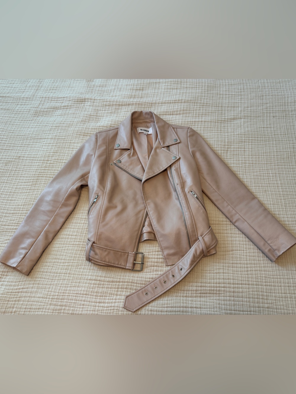 BB Dakota Blush Moto Leather Jacket